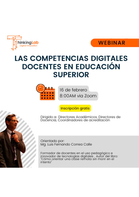 Webinar Las Competencias Digitales Docentes en Educación Superior