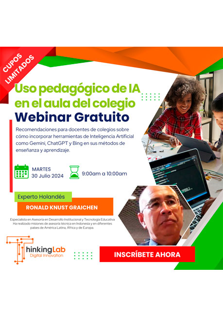 Webinar: Uso pedagógico de la Inteligencia Artificial en el aula del colegio